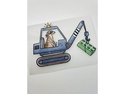 Nažehlovačka na oblečenie - Meerkat LEGO Š19cm x D14cm