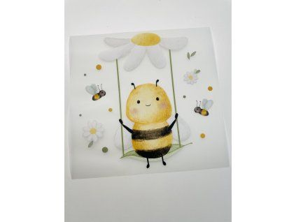 Nažehlovačka na oblečení - Včelka Š18cm x D18cm