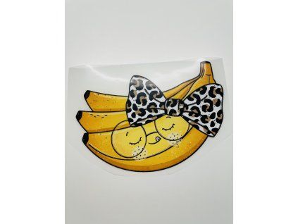 Nažehlovačka na oblečení - Banány s brýlemi Š17cm x D12cm