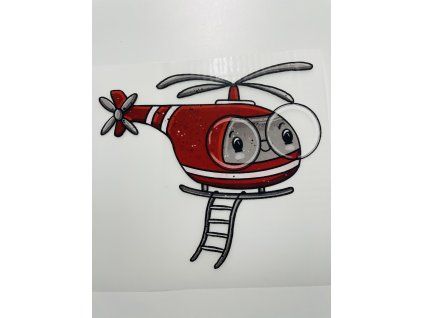 Nažehlovačka na oblečení - Vrtulník Š18cm x D16cm