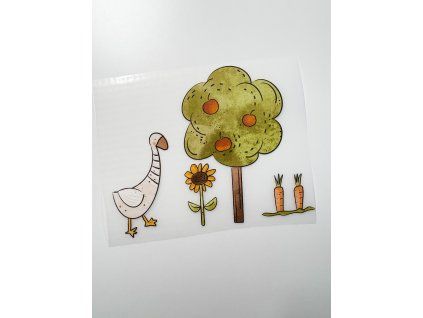 Nažehlovačka na oblečenie - Farmárske šťastie Š17cm x D14cm