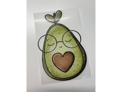 Nažehlovačka na oblečení - Avokádo /s brýlemi/ Š11cm x D17cm