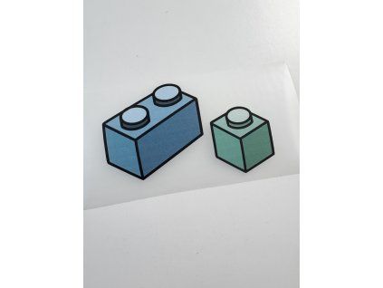 Nažehlovačka na oblečení - Kostky Lego Š12cm x D7cm