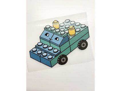Nažehlovačka na oblečenie - Lego auto (Š 19 cm × D 15 cm)