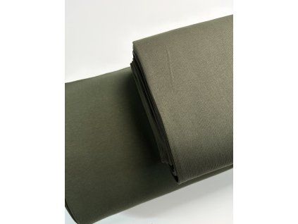 Jednofarebná počesaná teplákovina - Khaki