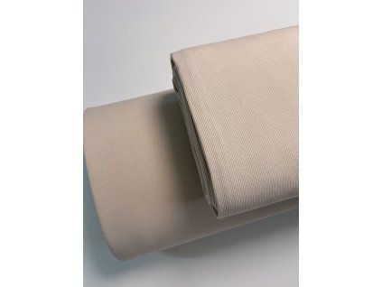 Jednobarevná počesaná teplákovina - světle béžová