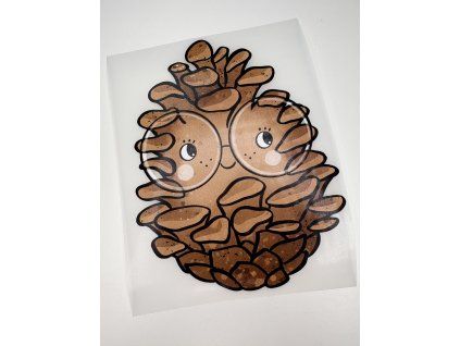 Nažehlovačka na oblečení - Šiška s brýlemi Š11cm x D14cm