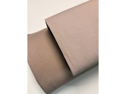 Žebrovaný patent - latte béžová