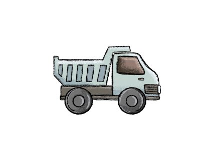 Nažehlovačka - Modré nákladné auto
