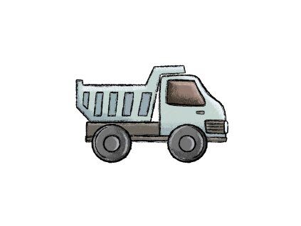 Nažehlovačka - Modré nákladní auto