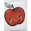 Nažehlovačka na oblečenie - Usmievavé jabĺčko Š12cm x D14cm